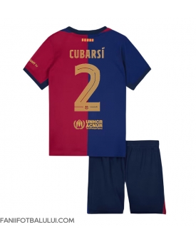 Barcelona Pau Cubarsi #2 Echipament de Fotbal Replică 2024-25 Copii Acasa (+ Șorturi)